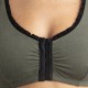 BRASSIERE KAKI VOLANT NOIR