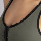 BRASSIERE KAKI VOLANT NOIR