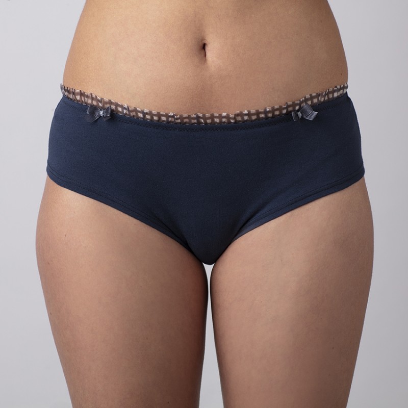 Culotte Coton Bio "Marguerite" (Bleu Marine)