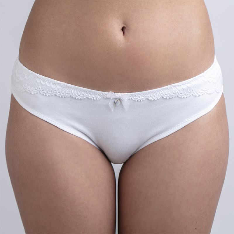 Culotte en Coton Bio "Virginie" [Blanc]