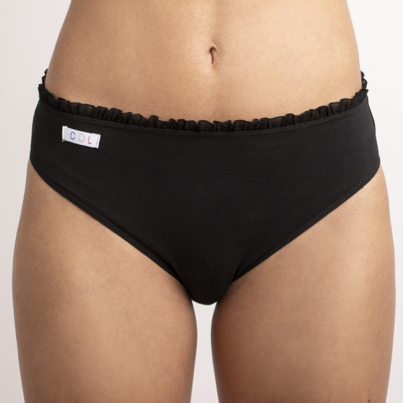 Culotte en Coton Bio "Lison" [Noir]